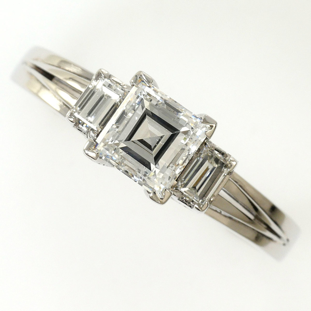 VINTAGE Silver Diamond Ring